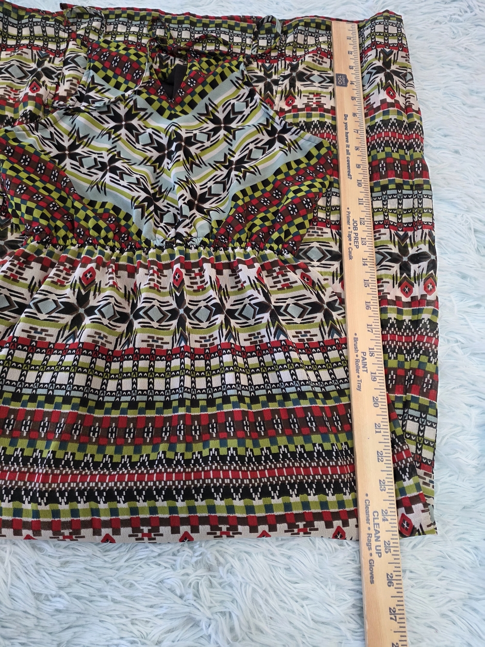 Angie Sleeveless Maxi Dress S - Tribal Geometric Print Vibrant Boho Resort Wear - Picture 6 of 10